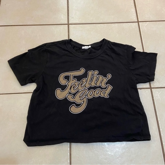 Ardene Women’s Black Short Sleeve Crop Top - Picture 1 of 5